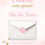 Convite Chá de Bebê / Fraldas Borboletas | Animado e Interativo