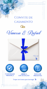 Convite Digital de Casamento Azul | Animado e Interativo