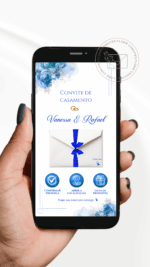 Convite Digital de Casamento Azul | Animado e Interativo - Imagem 2