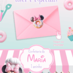 Convite Minnie Confeitaria | Musical e Interativo