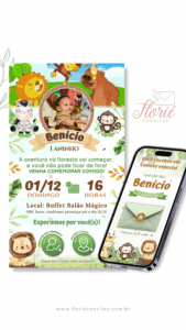 Convite Safari Menino | Musical e Interativo - Imagem 2